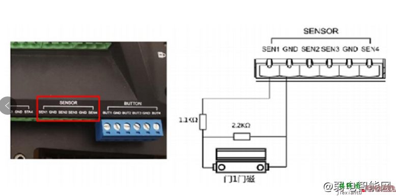 海康威视DS-K2600/DS-K2700/DS-K2800系列门禁主机对接门磁，开门按钮的接线图接线方法  第4张