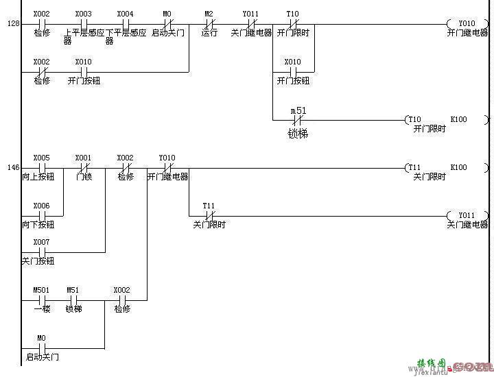 双速电梯电气原理图及PLC安装接线图绘制  第9张