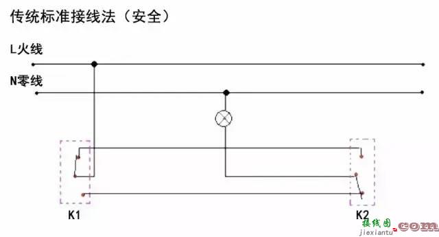电气设计 | 双控开关接线图的三种接法  第4张
