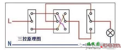 单联、双联、三联双控开关接线图和电路图全解  第4张