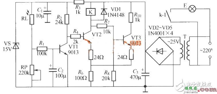 简单的路灯自控电路图大全（光控触发器/NE555/光电控制的七款电路详解） - 灯光控制电  第2张