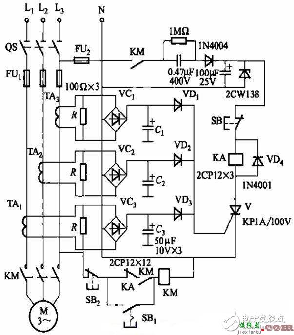 电动机的过电流保护电路_电动机控制电路图讲解  第1张